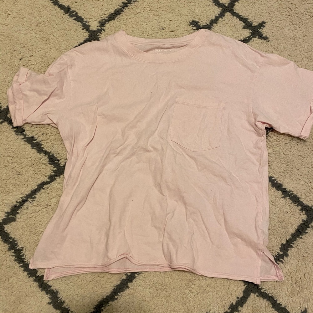 American Eagle Pink Boyfriend Tee